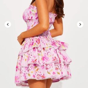 Fashion Nova Floral Pink Mini Dress